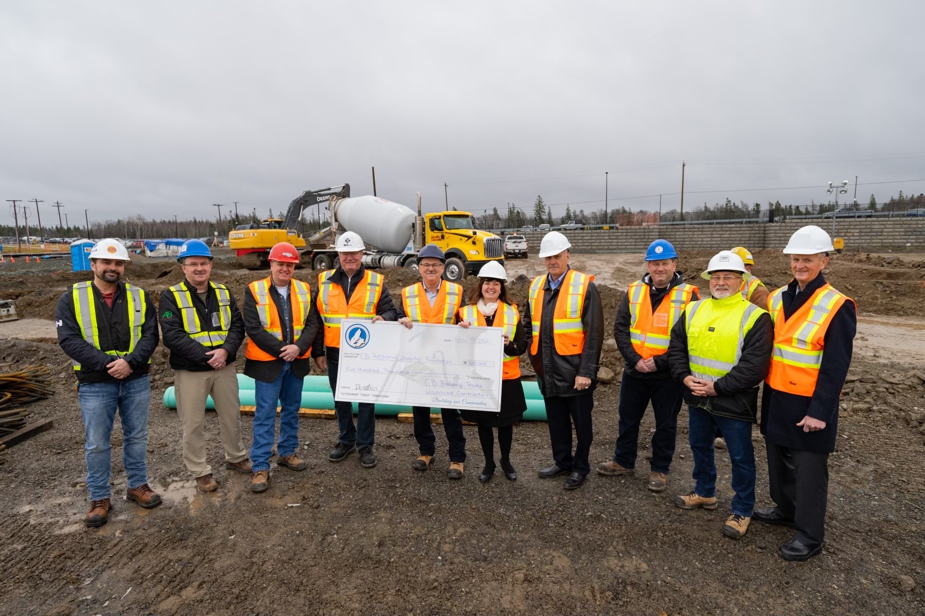 Cape Breton Building Trades and Unionized Contractors Give $500,000 to Cancer Care Here at Home Campaign